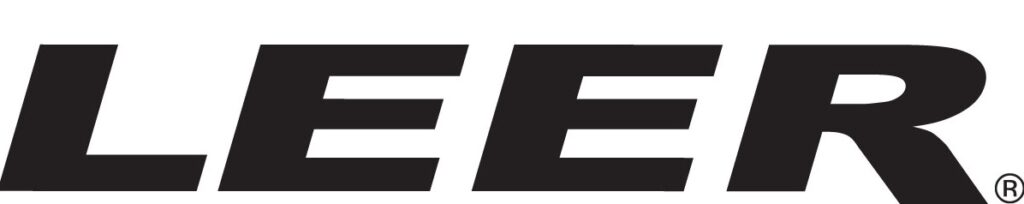 The image shows the word "LEER" in bold, black letters on a white background with a registered trademark symbol at the end.